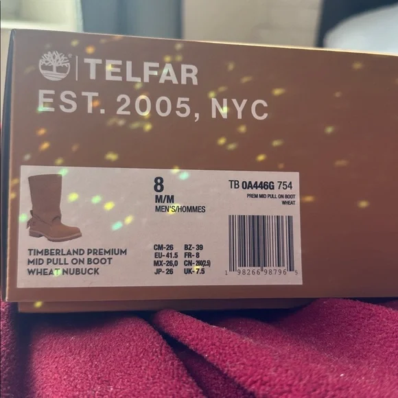 Telfar x Timberland Collab Medium Pull On Boot Wheat Nubuck SIZE 7.5/8 MENS NWT - Picture 15 of 15